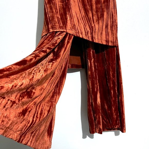 Zara Nwt Velvet High-Waist Skort Pants/Skirt - Picture 7 of 13